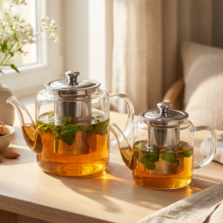 Set 2 théières en verre 1500ML + 650ML