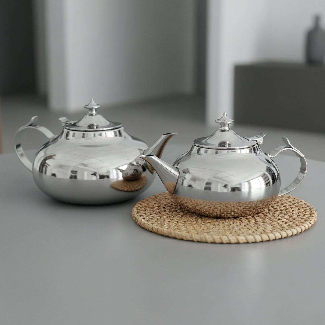 Set 2 théières en inox 1L et 1,50 L