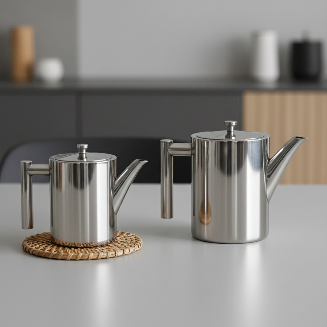 Set 2 théières en inox 0,53 L et 0,95 L