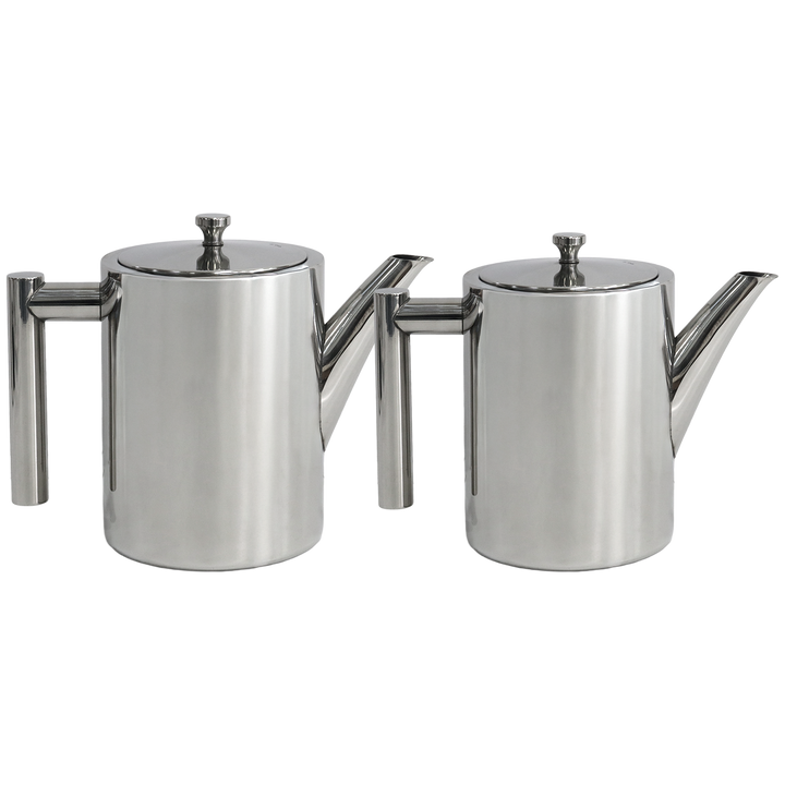Set 2 théières en inox 0,70L et 1,40L