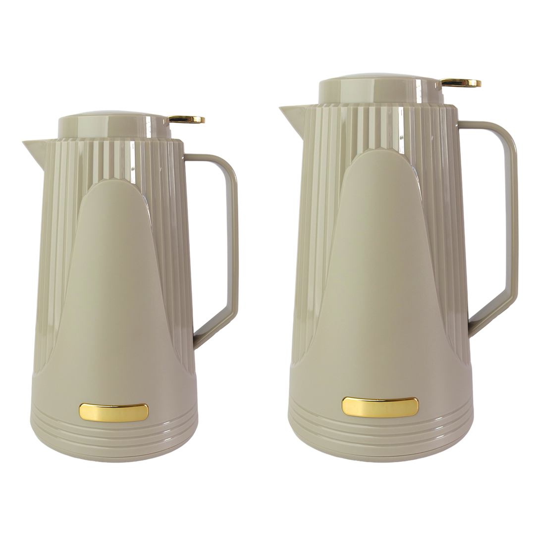 Set 2 thermos en verre 0,50L + 1L