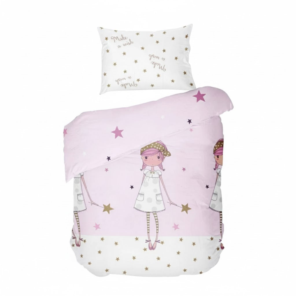 Parure de Lit Fille 1 Place 150x215cm / 50x70cm