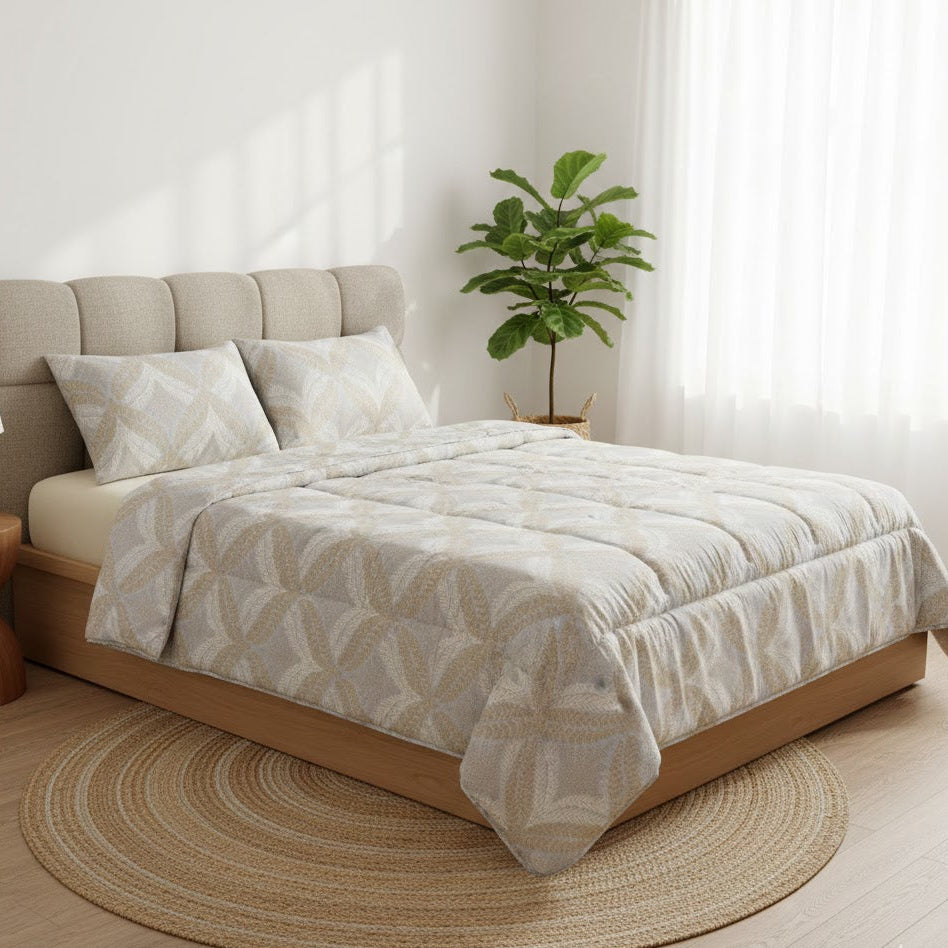 Couvre lit 235x235cm + 2 Taies d'oreiller 50x70cm