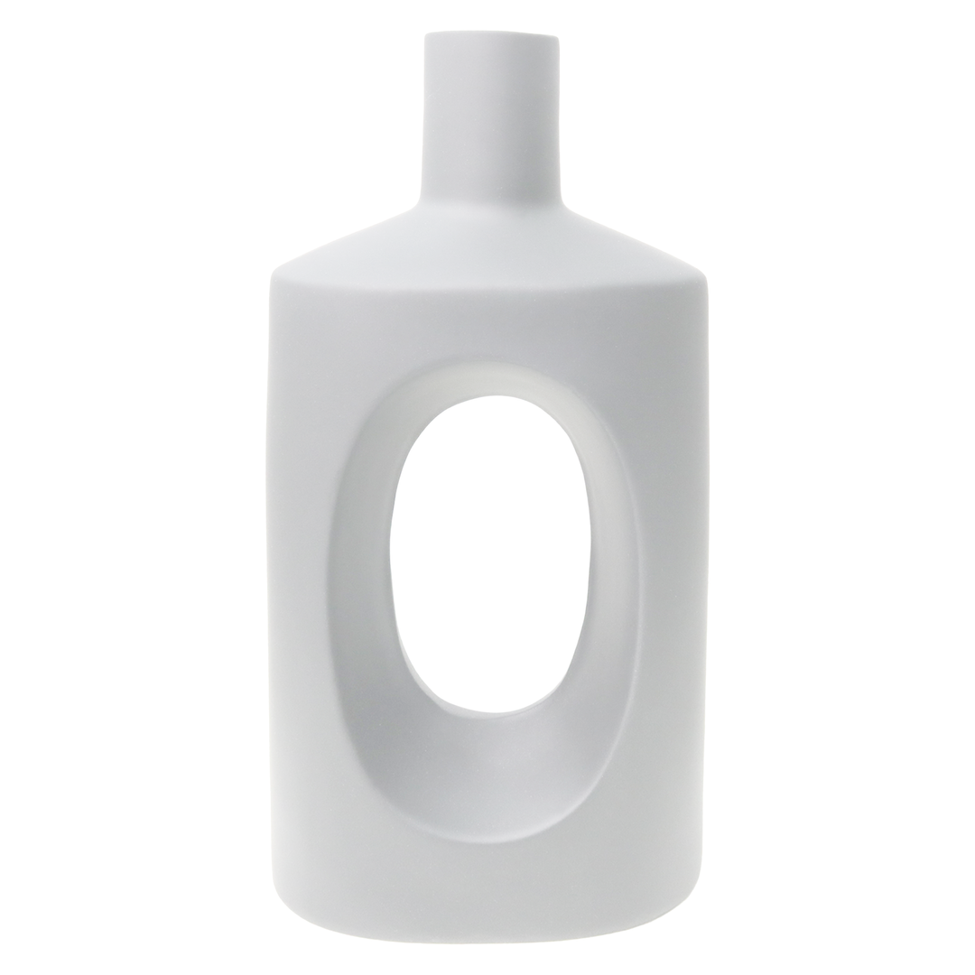 Vase en céramique blanc 27x13cm
