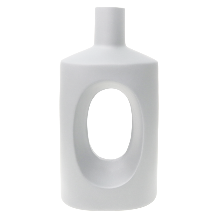 Vase en céramique blanc 27x13cm
