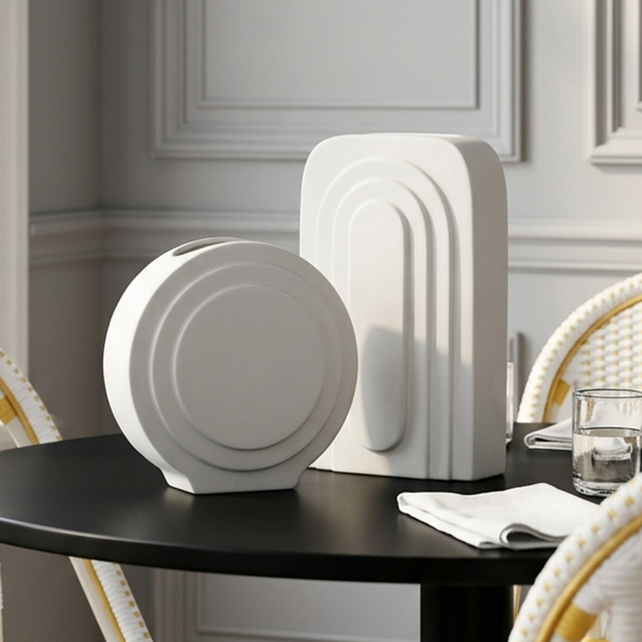 Set 2 vases en céramique 20cm + 27cm