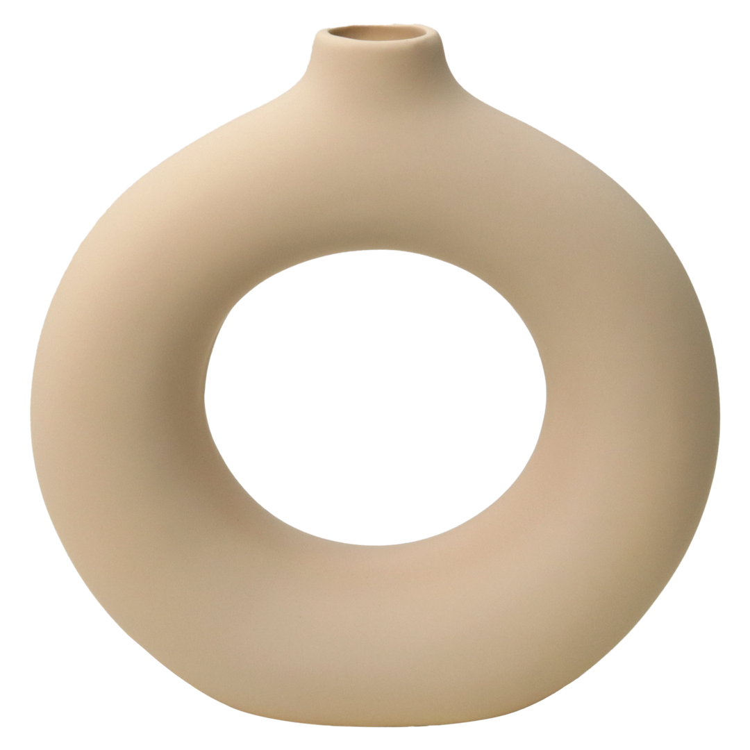 Vase en céramique beige 23cm
