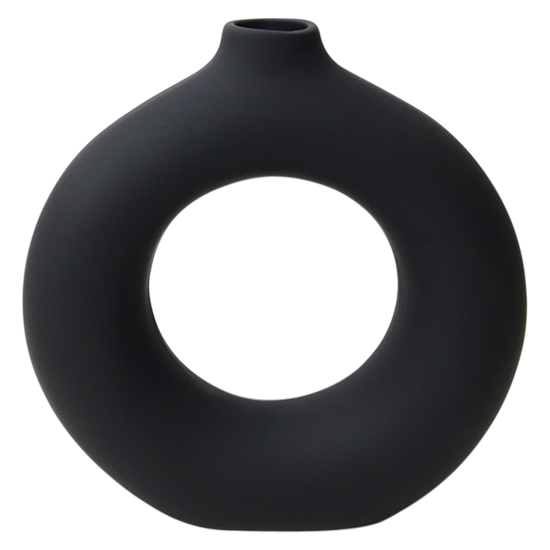Vase en céramique noir 23cm