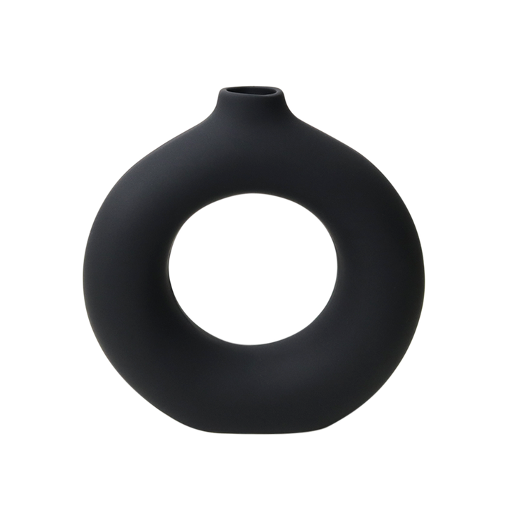 Vase en céramique noir 18cm