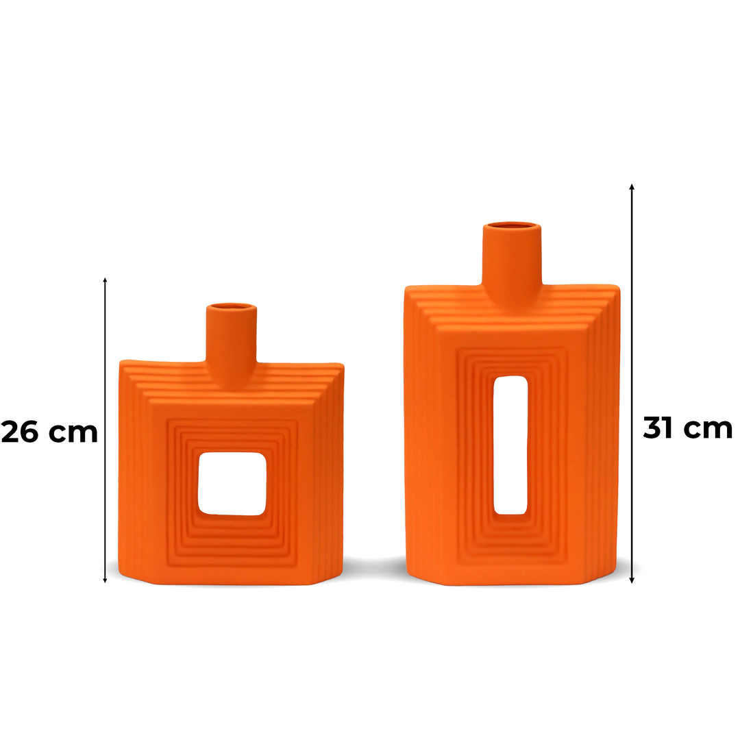 Set 2 vases en céramique 26cm + 31cm
