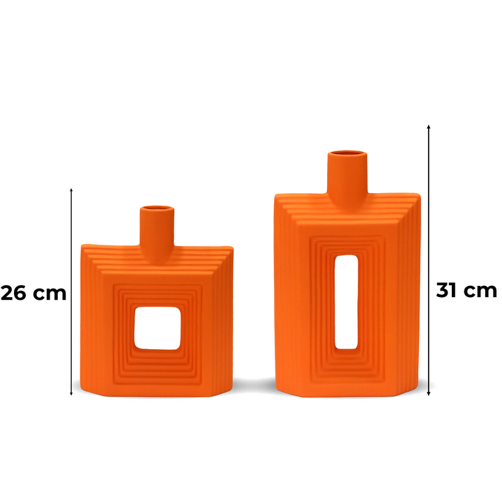 Set 2 vases en céramique 26cm + 31cm