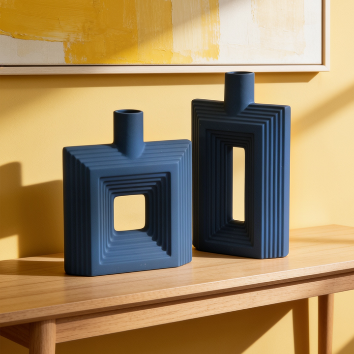 Set 2 vases en céramique 26cm + 31cm