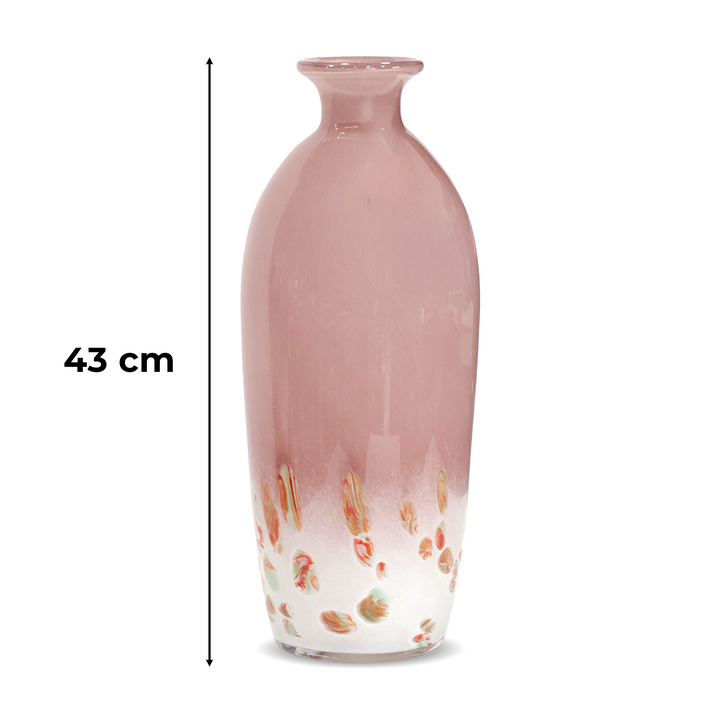 Vase décoratif en verre 43x12cm