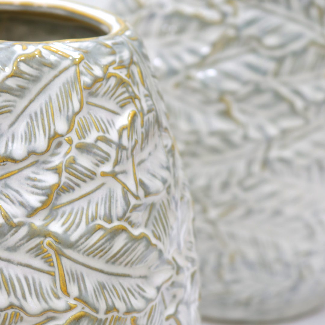 Set 2 vases en céramique 19cm + 29cm