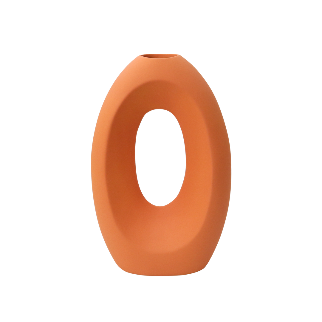 Vase en céramique orange 20cm