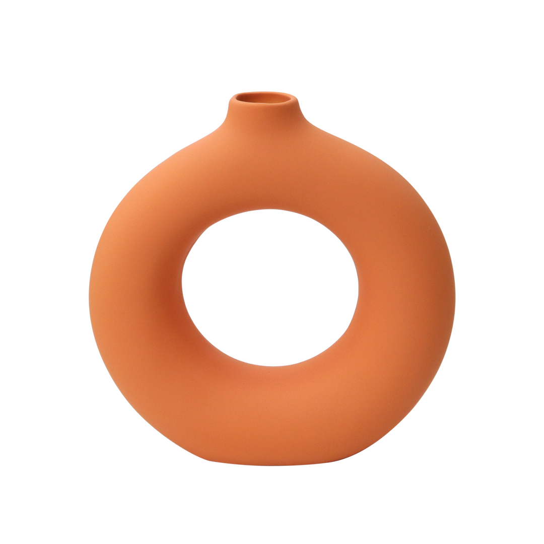 Vase en céramique orange 18cm
