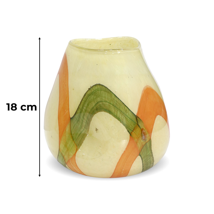 Vase décoratif en verre 18x18cm