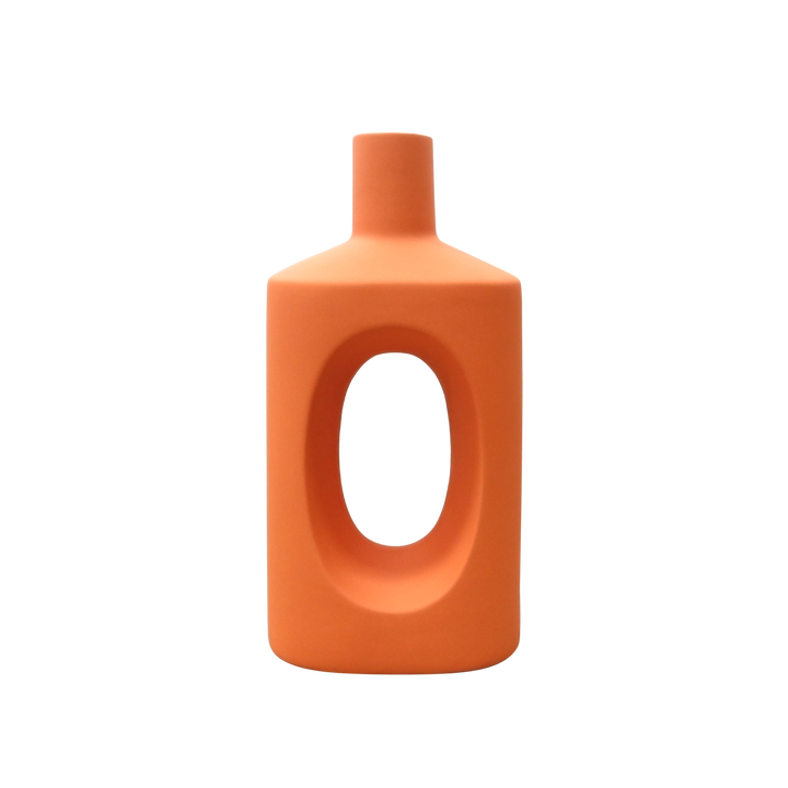 Vase en céramique orange 20x11cm