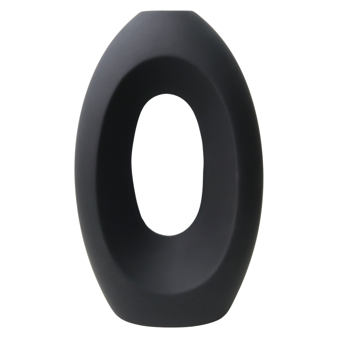 Vase en céramique noir 28x16cm