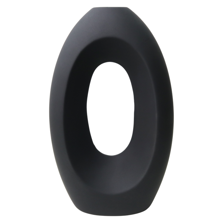Vase en céramique noir 28x16cm