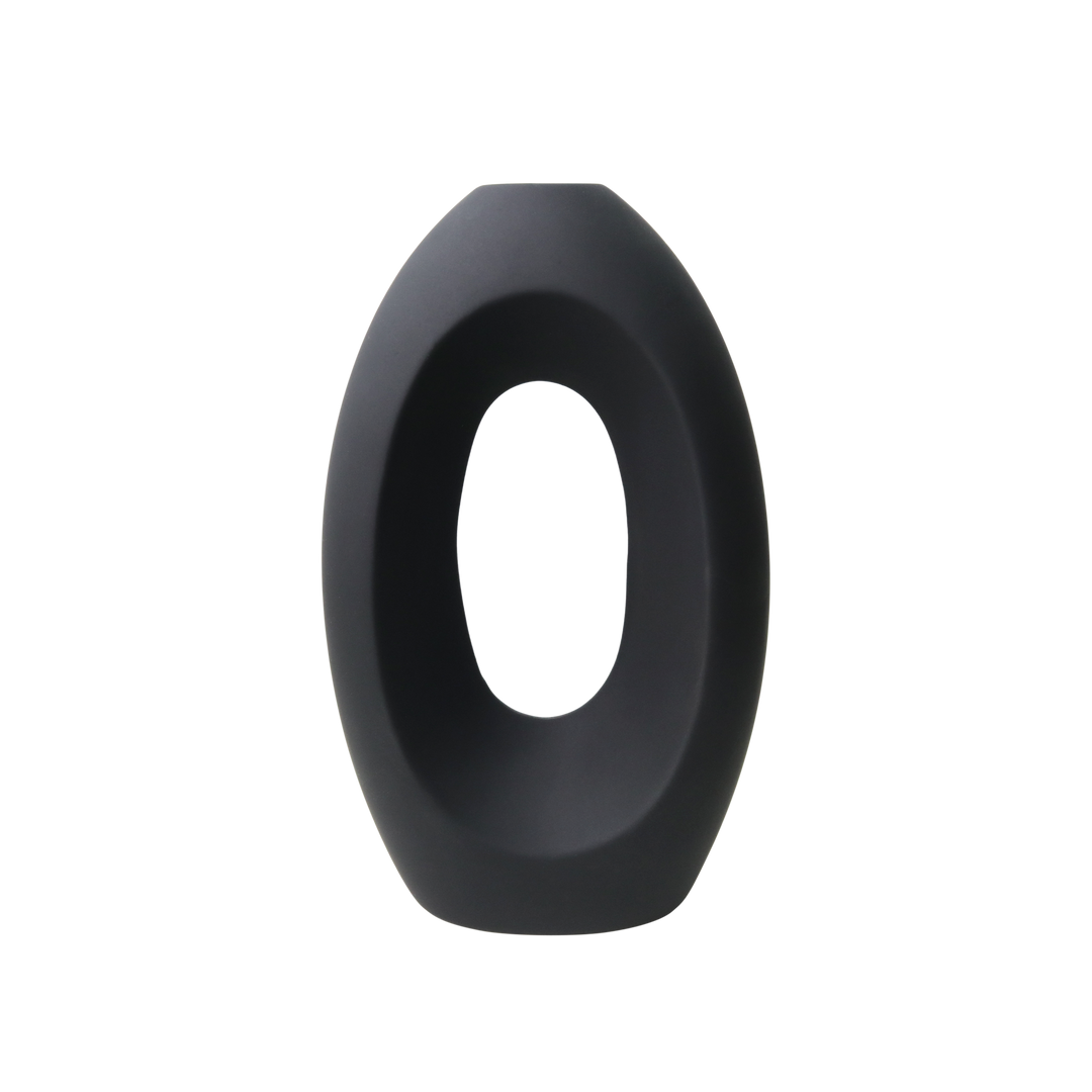 Vase en céramique noir 20x13cm