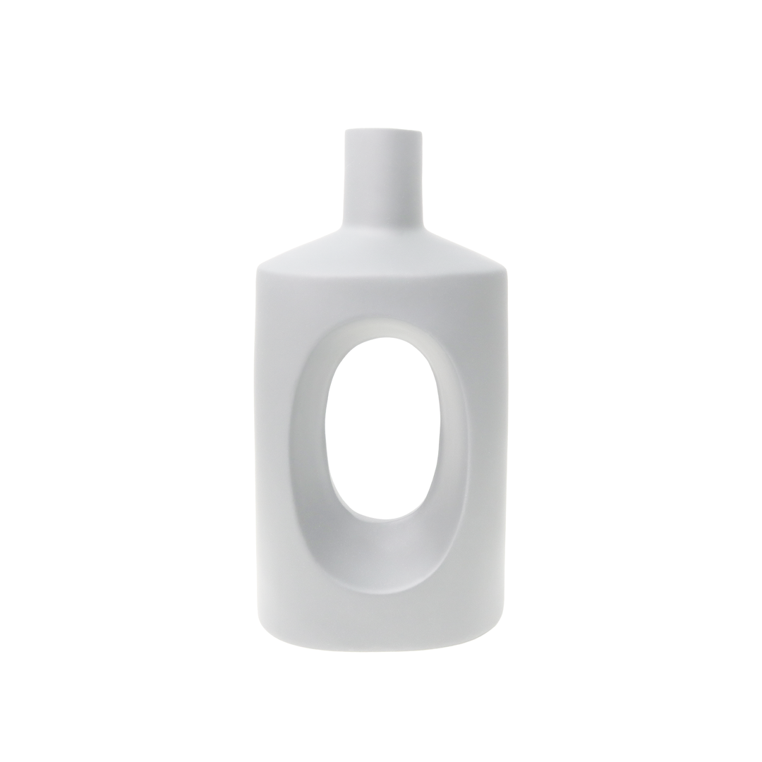Vase en céramique blanc 20x11cm