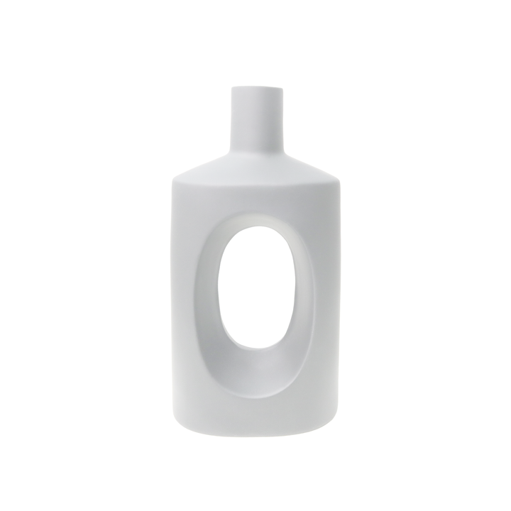 Vase en céramique blanc 20x11cm