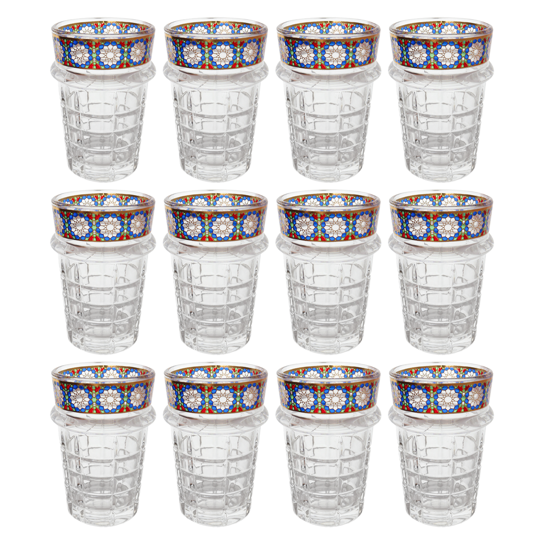12 verres à thé Zellij marocain