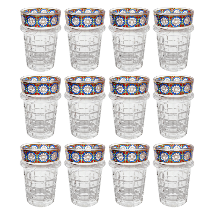 12 verres à thé Zellij marocain