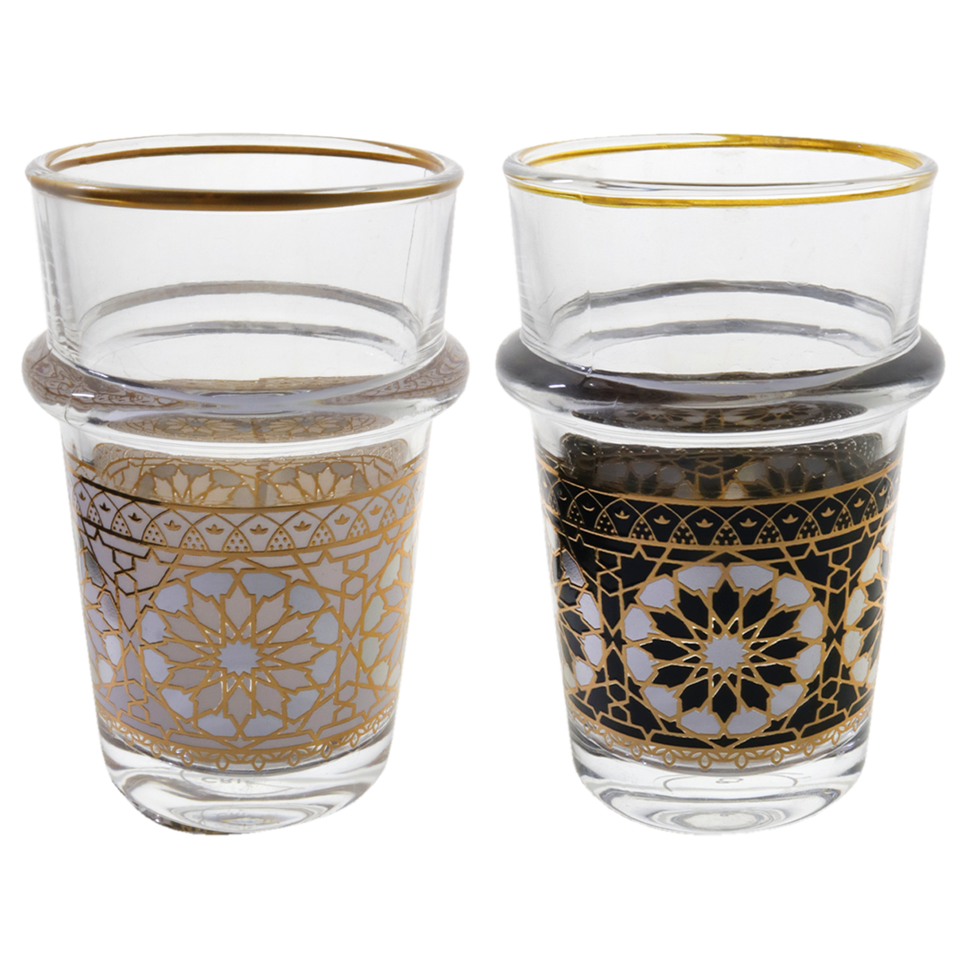 12 verres à thé "Zellij Marocain"