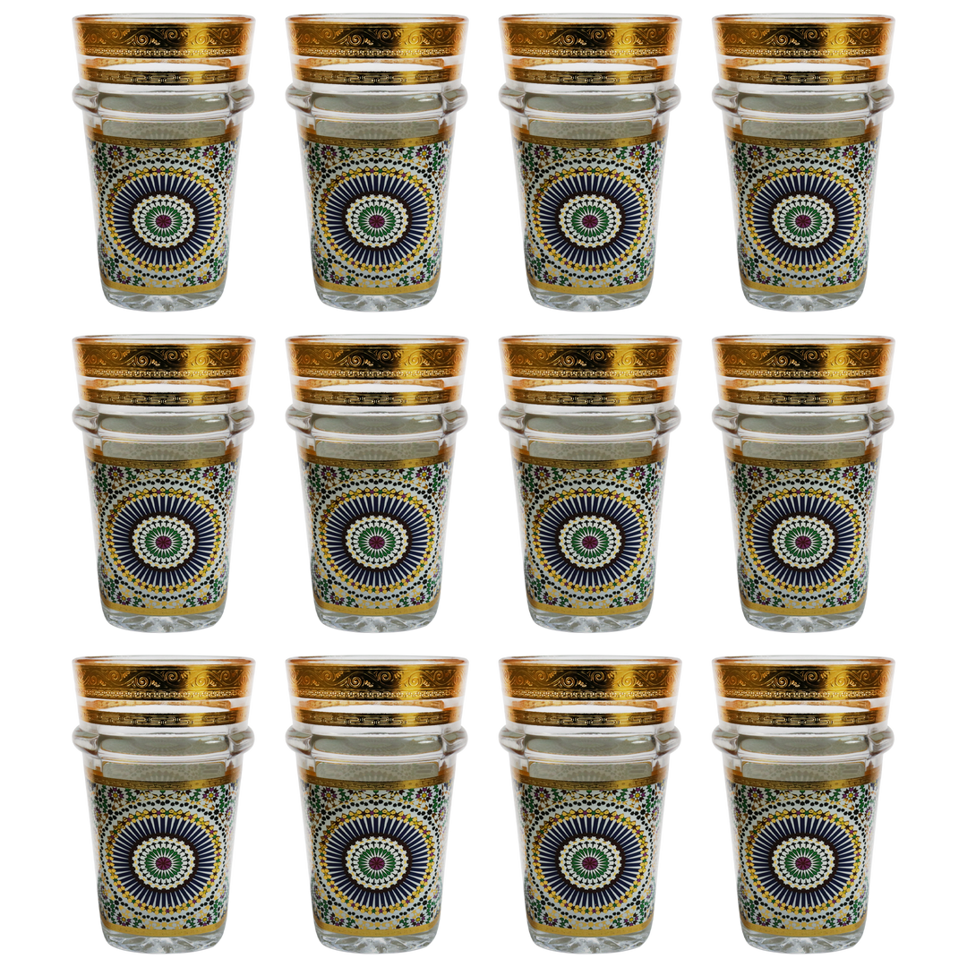 12 verres à thé zellij marocain
