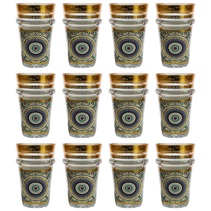 12 verres à thé zellij marocain
