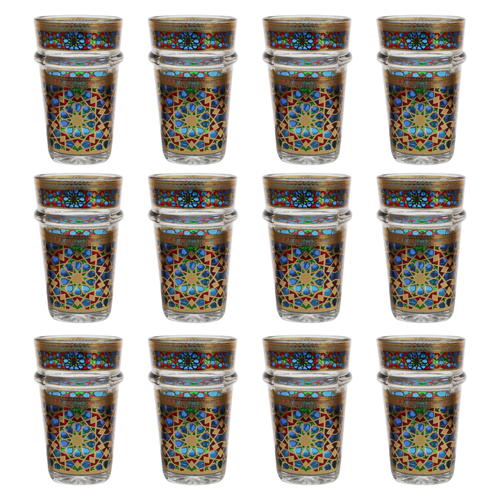 12 verres à thé zellij marocain