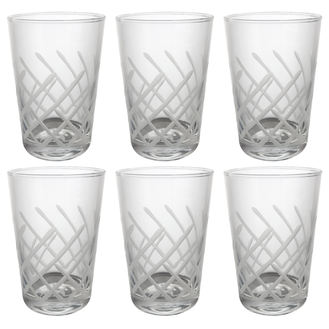 Set 6 verres à thé pyramide