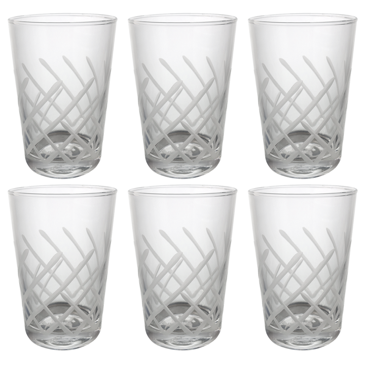 Set 6 verres à thé pyramide