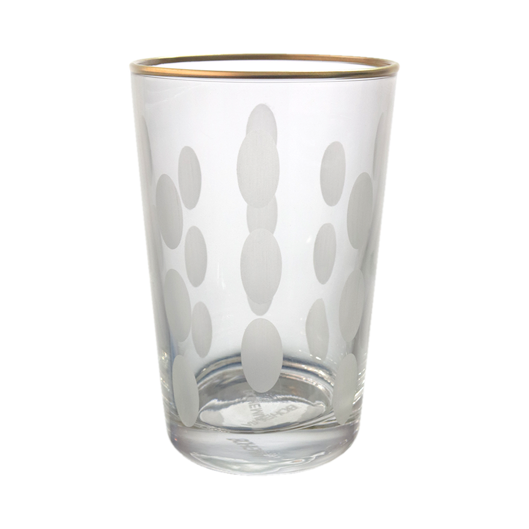 Set 6 verres à thé bordure dorée