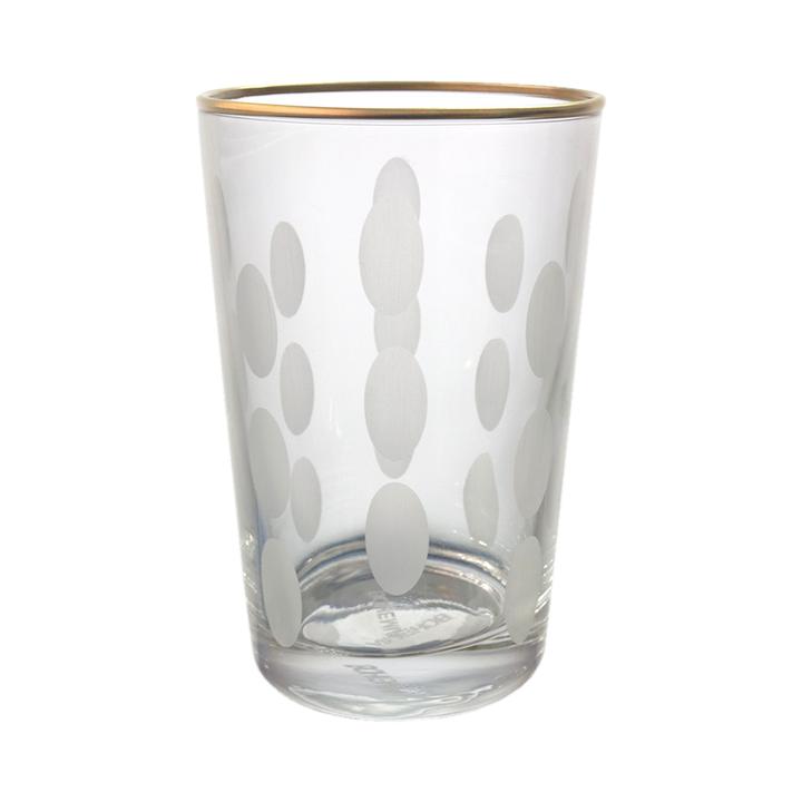 Set 6 verres à thé bordure dorée