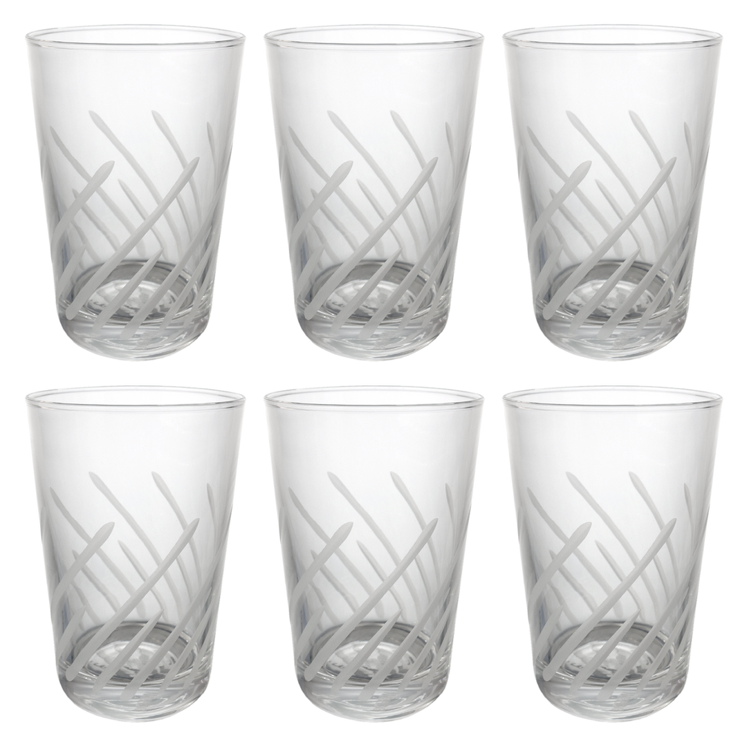 Set 6 verres à thé pyramide