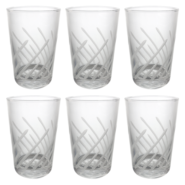 Set 6 verres à thé pyramide