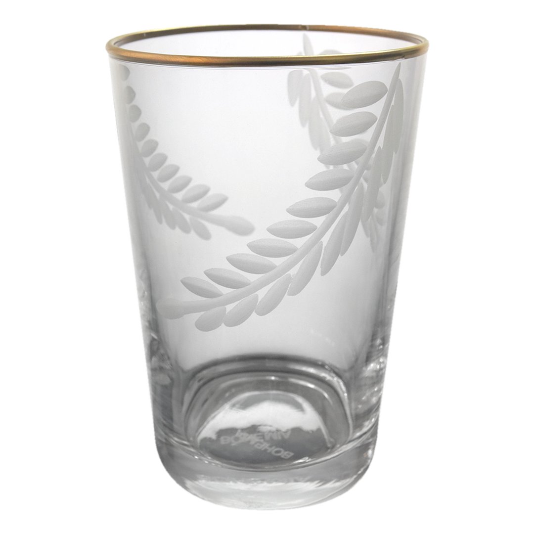 Set 6 verres à thé bordure dorée