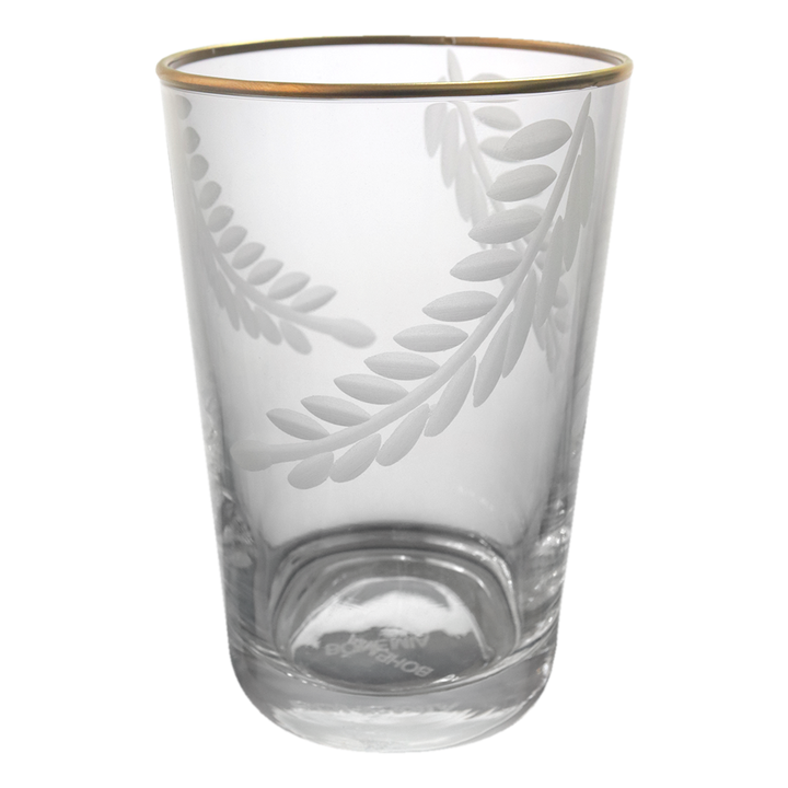 Set 6 verres à thé bordure dorée