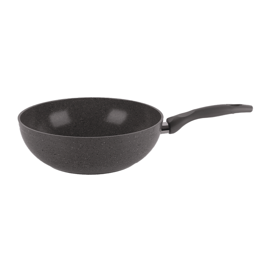 Wok gris granite 28cm - Saga Cuisine