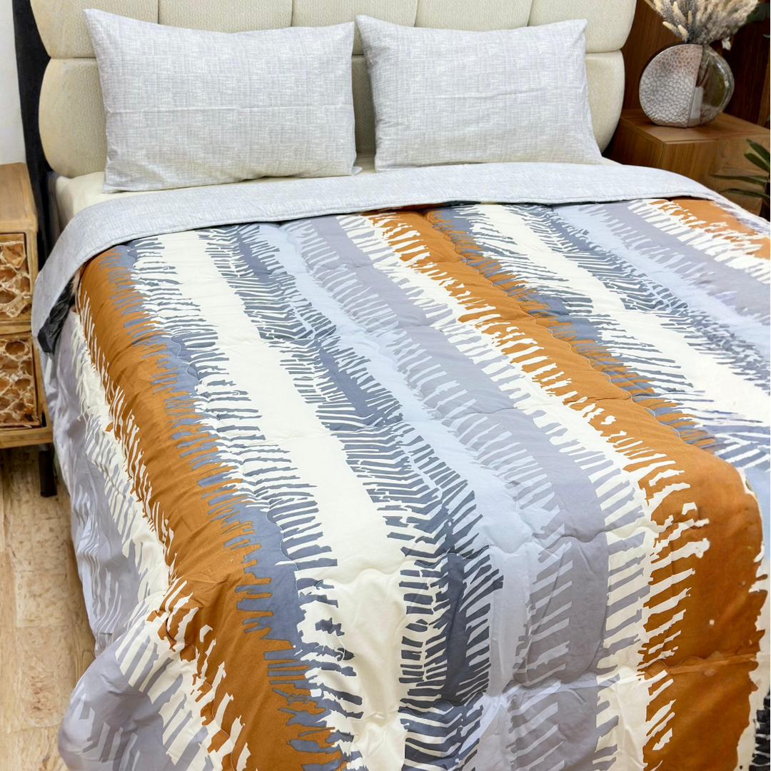 Couvre lit 235x235cm + 2 Taies d'oreiller 50x70cm