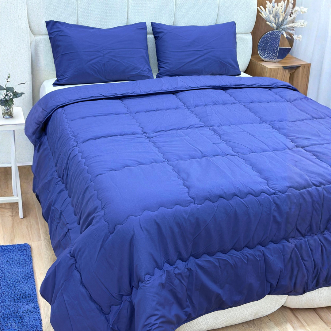 Couvre lit 235x235cm + 2 Taies d'oreiller 50x70cm