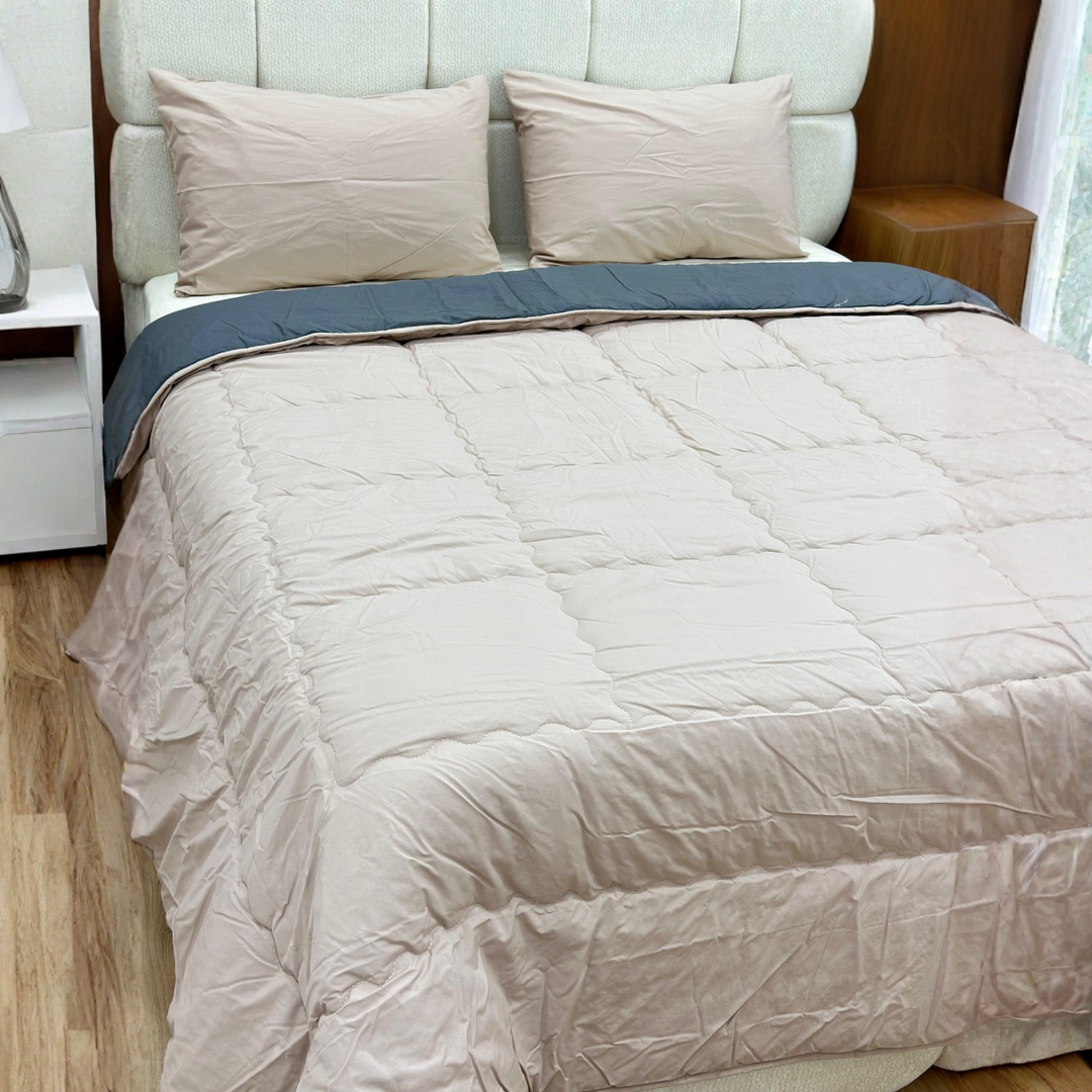 Couvre lit 235x235cm + 2 Taies d'oreiller 50x70cm