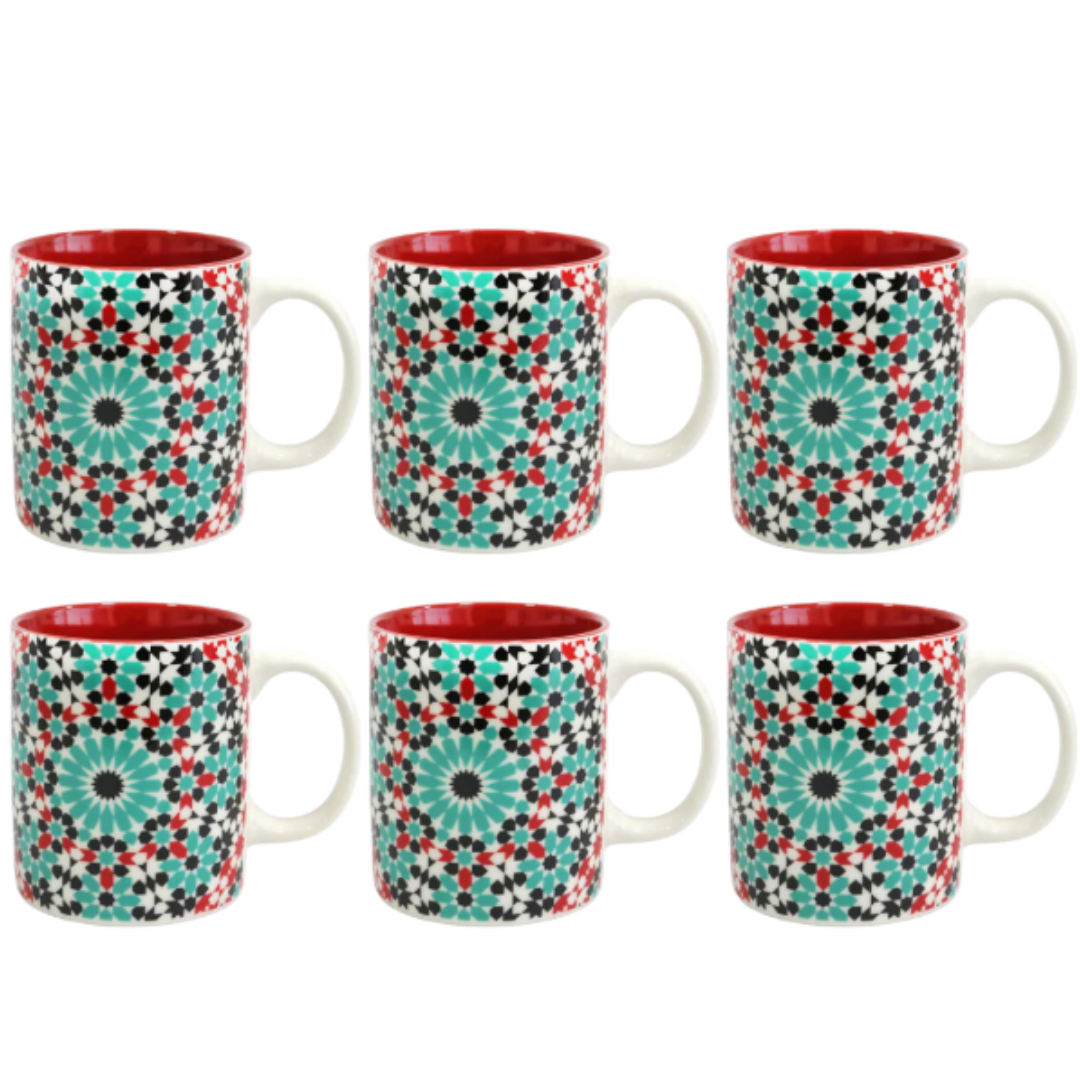 Set 6 mugs en céramique 340ML