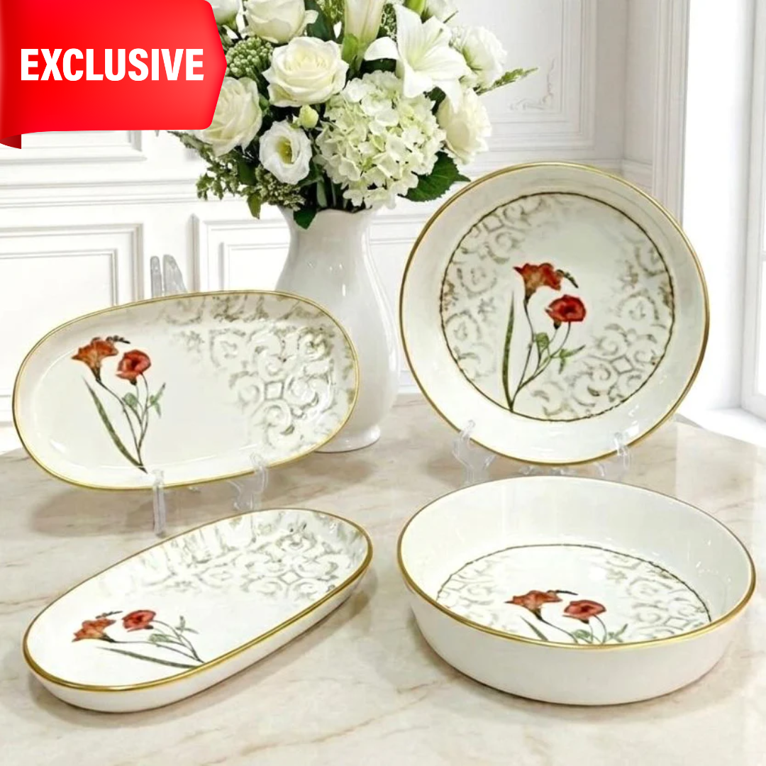 Set 2 saladiers 22cm + 2 assiettes ovales 26cm