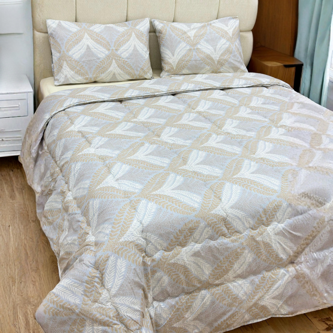 Couvre lit 235x235cm + 2 Taies d'oreiller 50x70cm